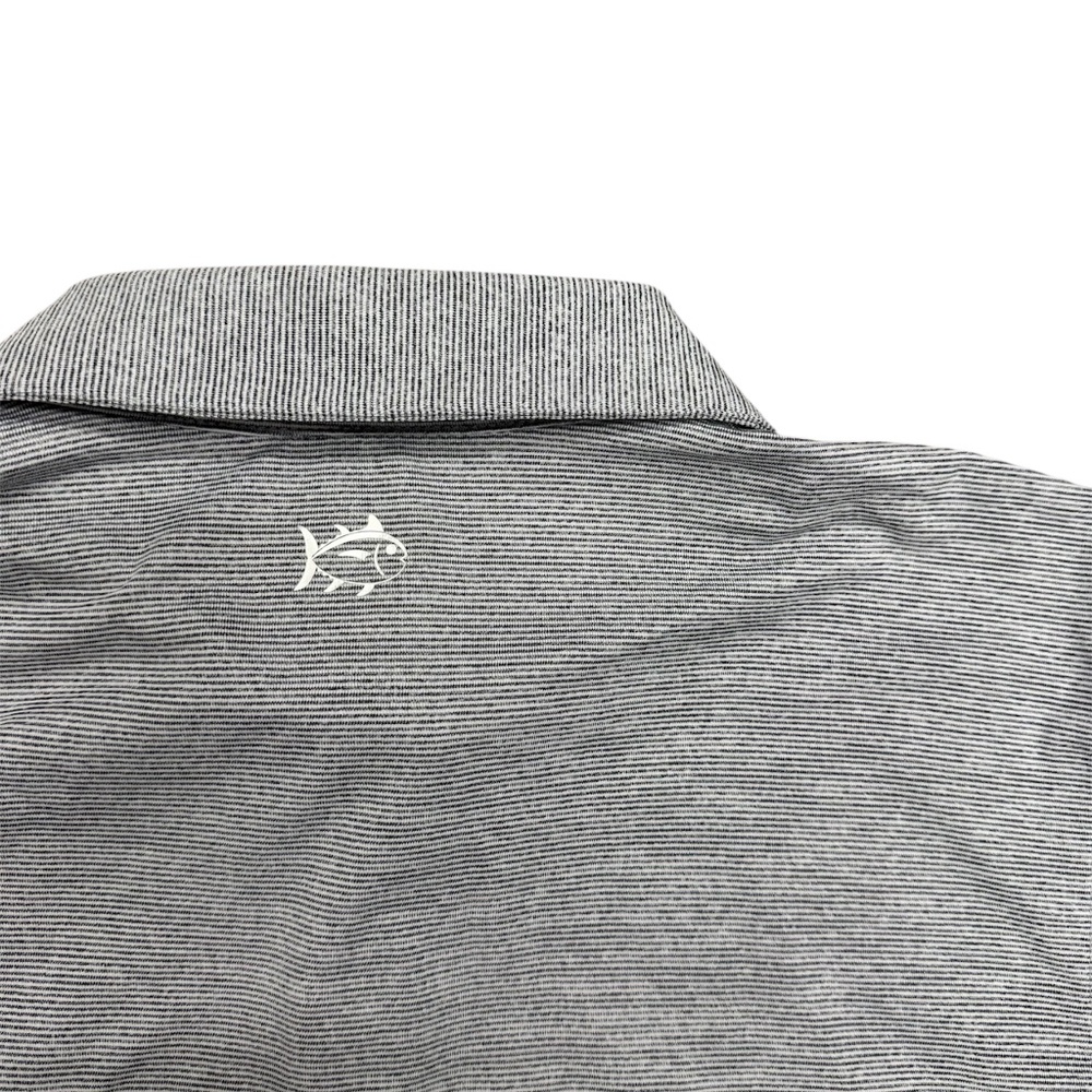 Southern Tide Boys Grey Micro Stripe Polo - Picture 3 of 3